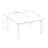 5 Piece Dining Set Includes a Square Dining Table with Butterfly Leaf and 4 Linen Fabric Kitchen Room Chairs, Black & Cherry-14905314