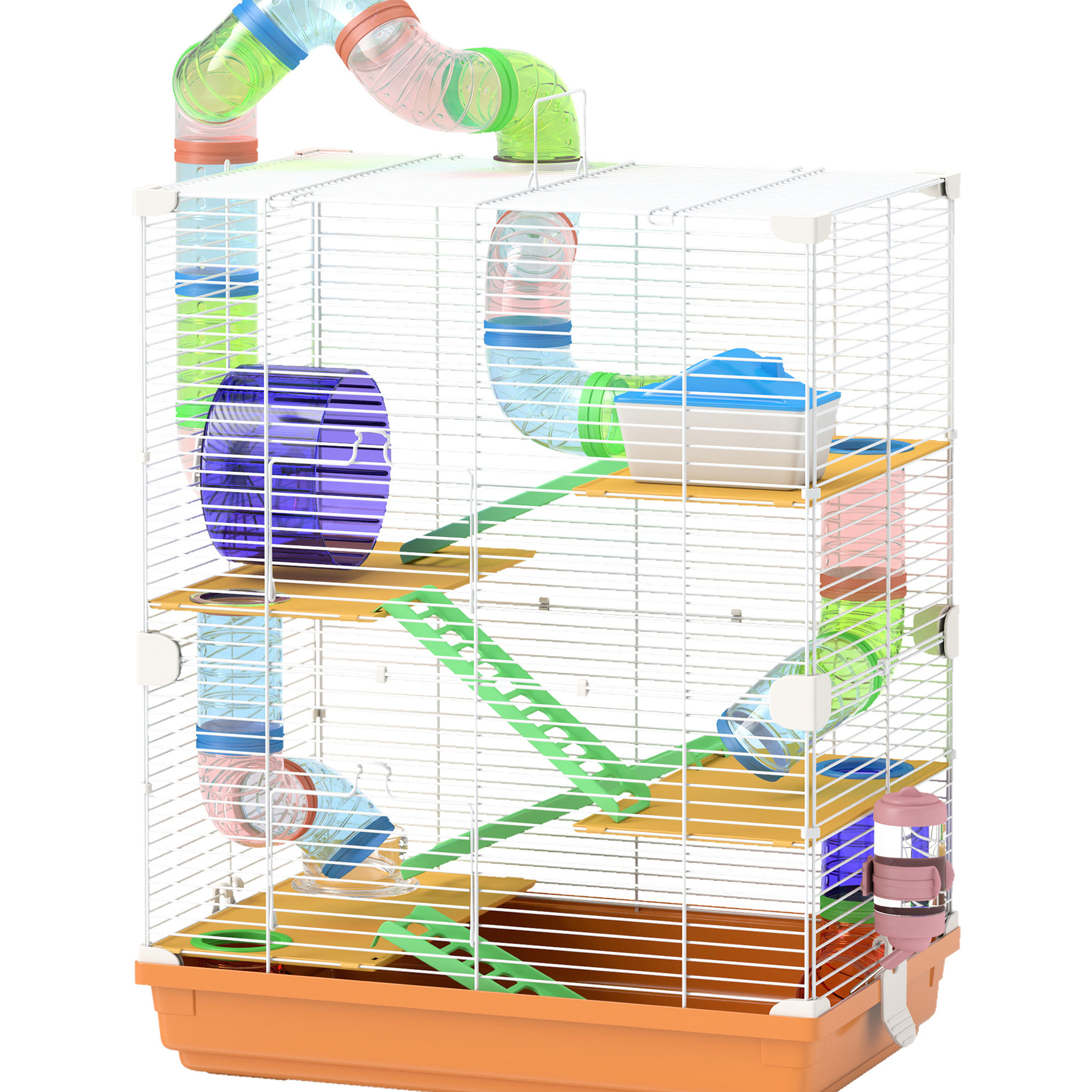 Latitude Run 18 Hamster Cage With 5 Tubes Tunnels Carry Photo Inspiration