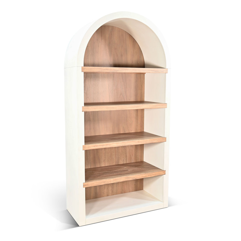 Fason Arched Wooden Bookcase, White