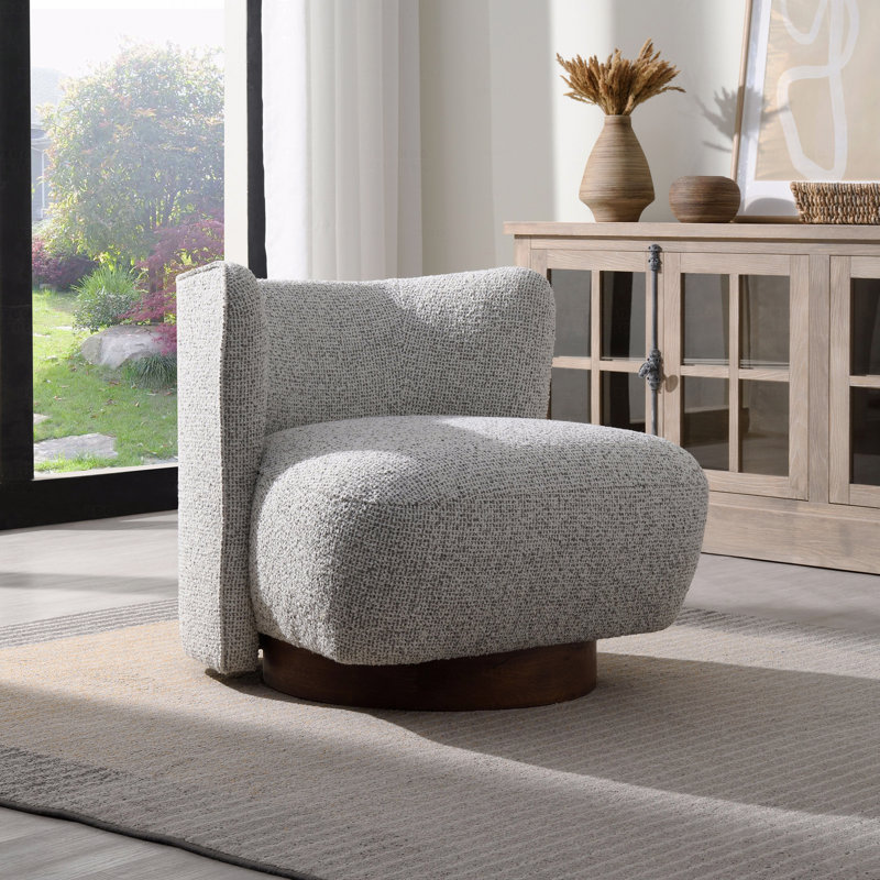 Fauteuil d'appoint en tweed gris