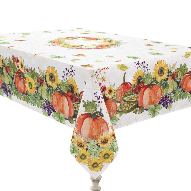 Floral Tablecloth, 84" L x 70" W