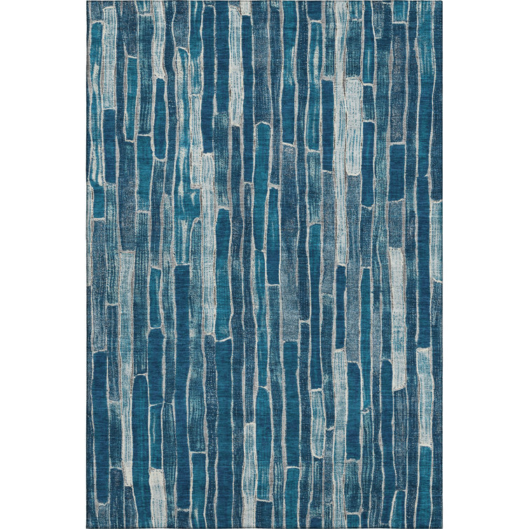 Premium Machine Washable Kumbhar AMF1301 Stripes Rug