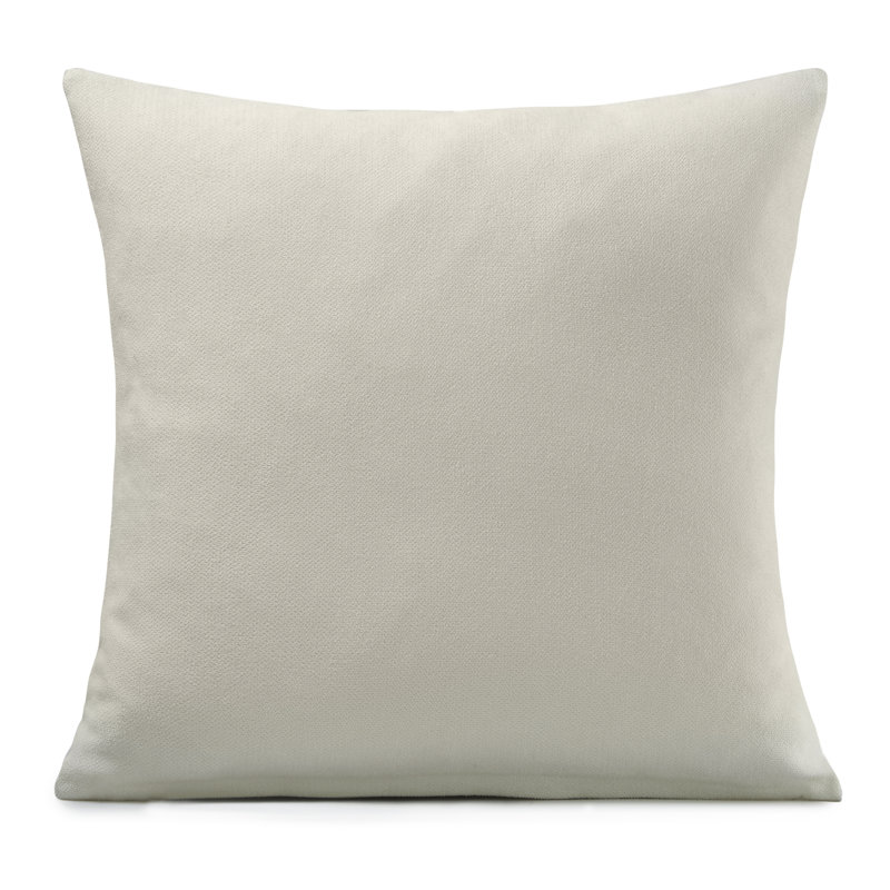 Velvet Feel Chenille Scatter Cushion Cover, Cream, 45 cm x 45 cm