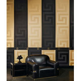 Versace Greek Key Silver Gray Vinyl Wallpaper