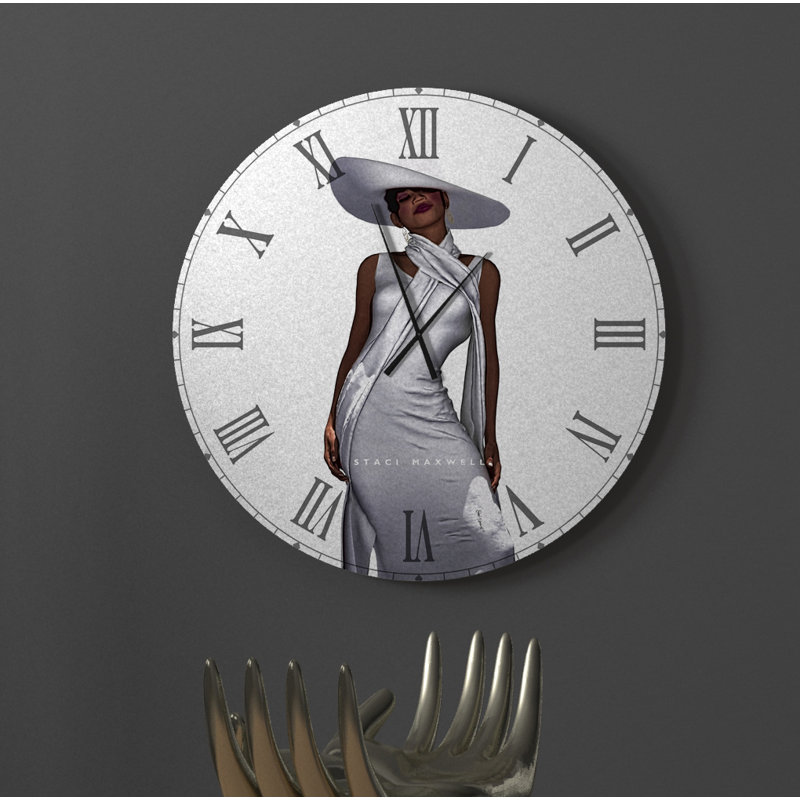 Horloge murale surdimensionnée très grande ébène, Petit
