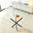 Brintney Contemporary Square Clear Dining Tempered Glass Table with Stainless Steel Legs,dinning table,dining room table-2131067560