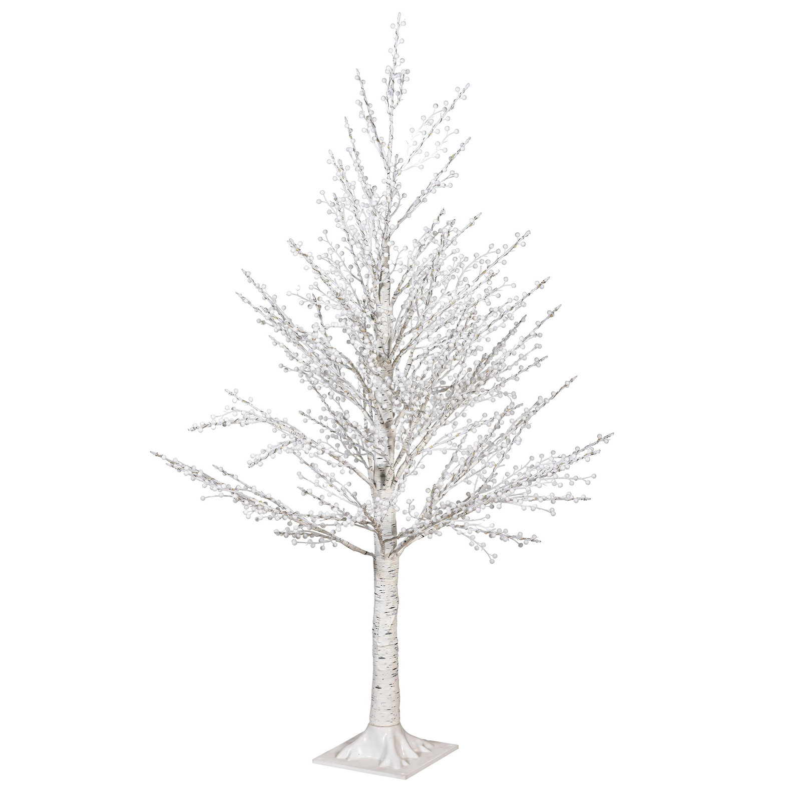 LED White Berry Tree, 48"H