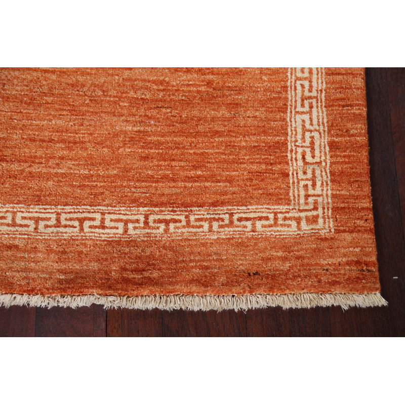 Orange Gabbeh Runner Rug 3x9