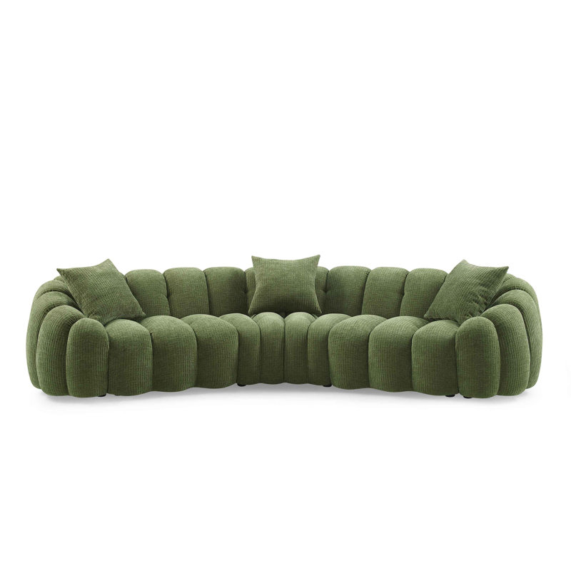Winnie 322.1Cm Chenille Round Arms Modular Sofa