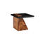 Slant Side Table, Natural/Black