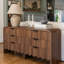 Commode 6 tiroirs avec panneau ondulé cannelé