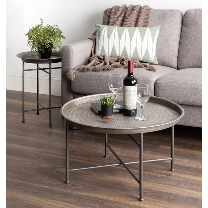 Kuehl Single Coffee Table, Pewter