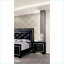Contemporary Black Nightstand with LED Light &amp; English Dovetail Drawer-232107844