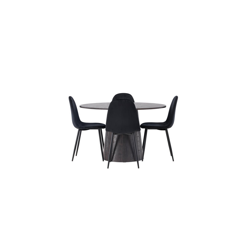 Taylor 4 - Person Dining Set, Black