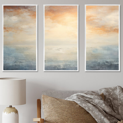 Beige et plage dorée coucher de soleil horizon II