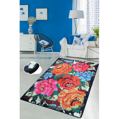 Soft & Stylish Area Carpet, 31.5 x 55.1 Inches | 100% Polyester, 0.2 in Pile Height | Antibacterial, Non-Slip Underside, Machine Washable | Perfect for Living Room, Bedroom, & Kids' Play Areas, Durable & Easy Care
