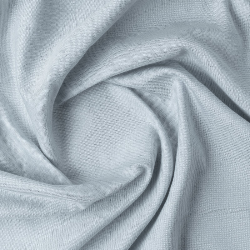 Romaro Premium Linen Cotton Blend Premium Yarn Dyed Pinch Pleat Pair w/ Backtabs, Blue, 28" W x 84" L
