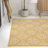 Duglas Traditional Mediterranean Tile Design Yellow/Cream Indoor/Outdoor Rug-964290154