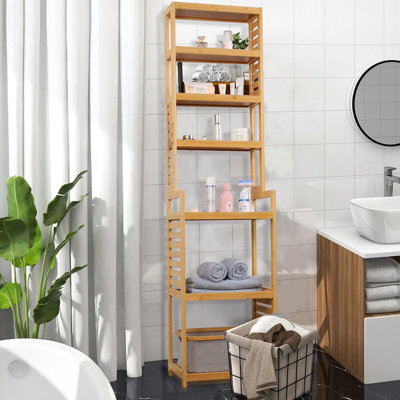 Nkao 42cm W Bamboo / Rattan Shelving Unit