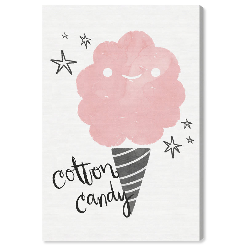 «Food and Cuisine Cotton Candy Fun Sweet», reproduction d'art sur toile tendue, H 36 po x l 24 po x P 0,8 po