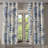 Red Barrel Studio® Spring Grommet Curtain Overlapped Watercolor Leaves 50" x 84" Dark Ceil Blue Brown-1814633997
