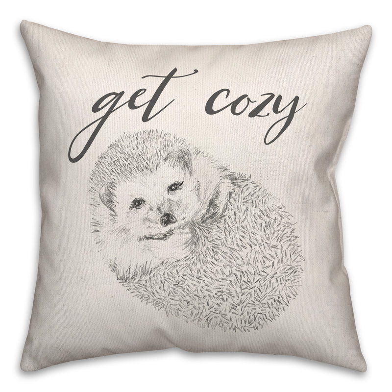Housse de coussin à motif hérisson carré Get cozy
