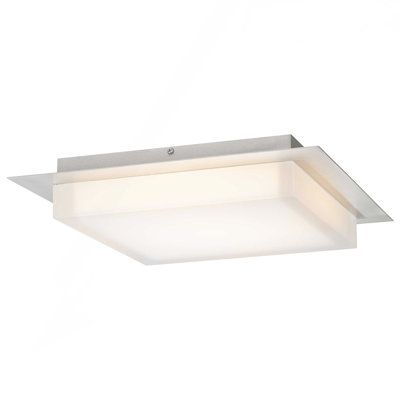 14" Square Chrome Integrated LED Flush Mount