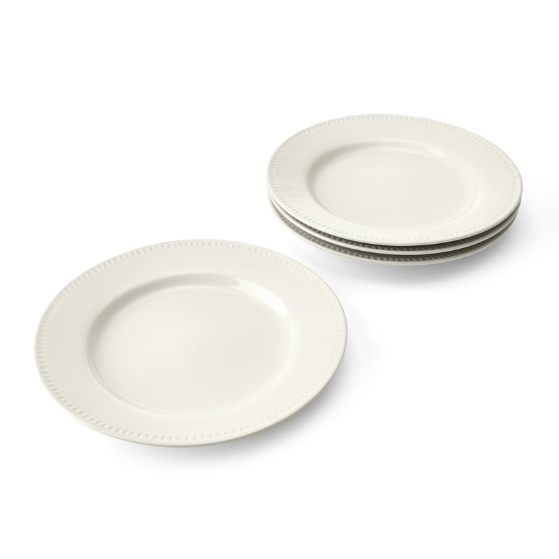 Mikasa Cranborne Stoneware Dinner Plates, 27cm, Cream