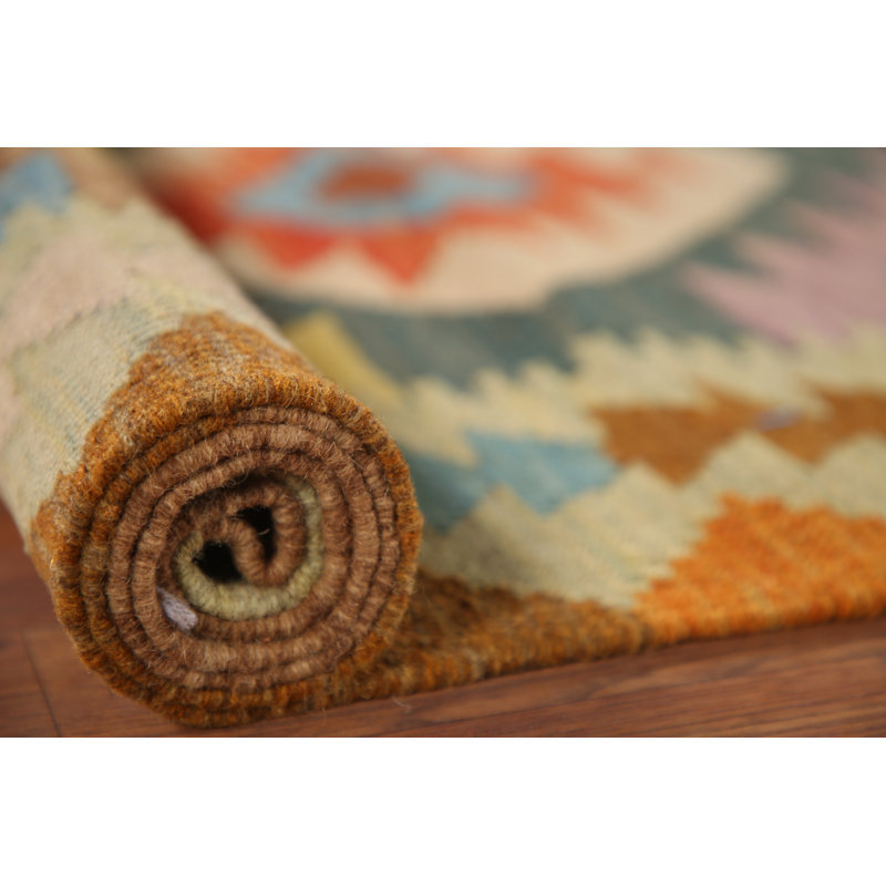 Reversible Wool Kilim Oriental Runner Rug 3x16