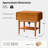 Palig 24"Tall Mid-Century Modern 2-Drawer Solid Wood Veneer with Built-In Charging End Table-1868197658
