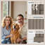 Chenil pour chien en résine légère, barrière verrouillable, visualisation et circulation d'air optimales, cage et table d'appoint pour animaux de compagnie, installation facile et utilisation robuste-1854511026-1854511029