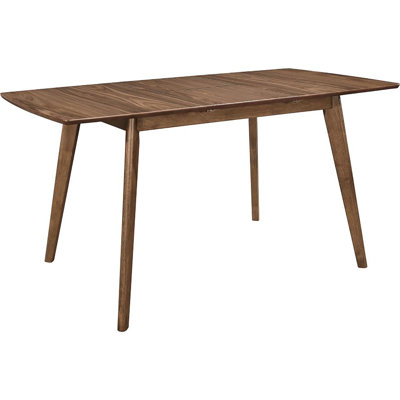 Table de salle à manger rectangulaire en noyer naturel séduisant de style Mid-Century moderne pour la maison