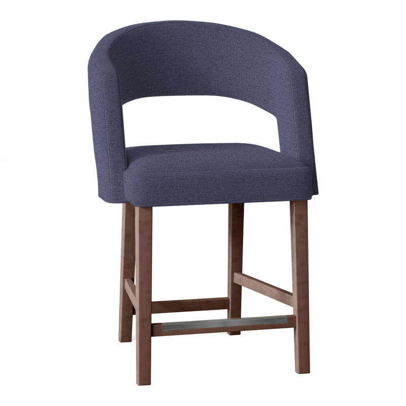 Tabouret de comptoir 26 po Bryant, Noyer, Indigo 8789