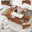 Trisca 70.8" W L-Shaped Executive Desk with Storage Cabinet-1095596275