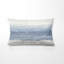 Coussin décoratif bleu et beige avec algues-135800073