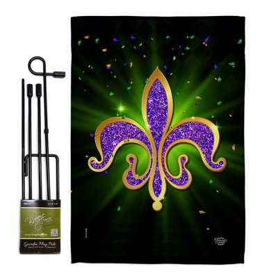 Double Sided 18.5'' H x 13'' W Polyester Flag Set
