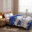 Ensemble de couvre-lit matelassé 9 pièces avec rideaux transparents, ensemble de literie comprenant couvre-lit, taies décoratives et rideaux filtrants, dessus à œillets de 1,6 po, lavable à la machine-124985189