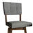 5-Piece Counter-Height Round Dining Set with Tufted Swivel Chairs, Grey-430478207
