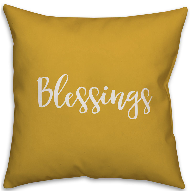  Coussin Blessings, Moutarde, Coussin décoratif