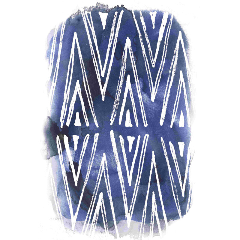 Indigo Batik Vignette II, H 12 po x l 8 po
