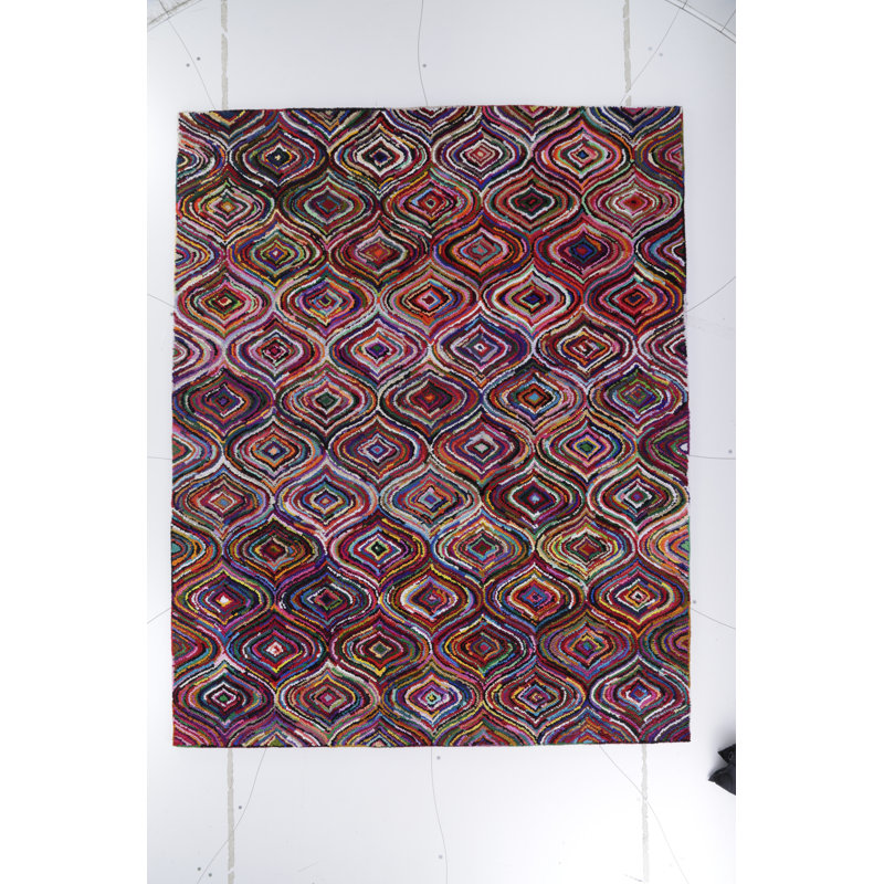 Chopra Geometric Cotton Area Rug, Rectangle 152 x 244cm