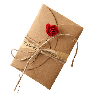 1pcs Birthday Invitation Card Birthday Cards Kraft Paper Card Mother's Day Gift Card Flower Cards Blessing Card Wedding Cards Party Card Flowers Greeting Card
