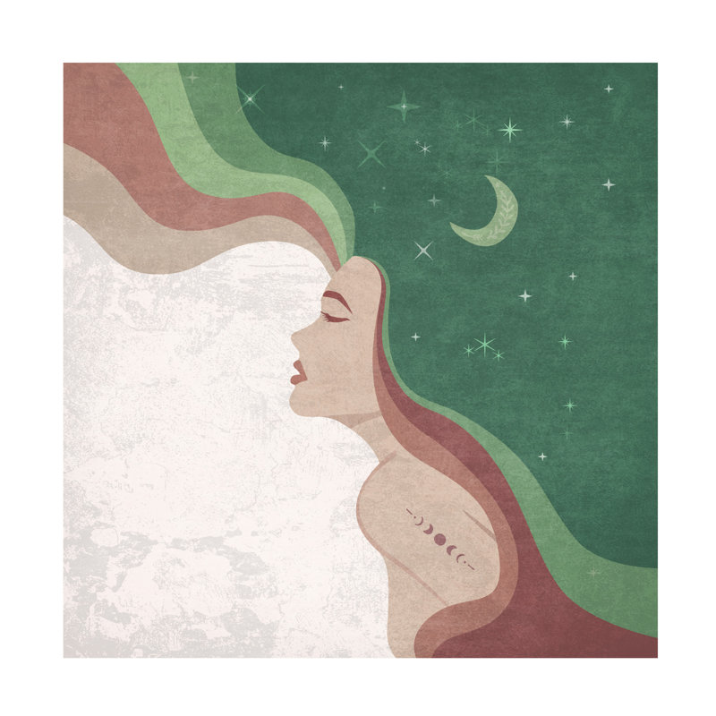 Art sur toile «Bachelor Emel Tunaboylu Moon Lady Green», H 24 po x l 24 po