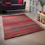 Tarren Handwoven Wool Red Striped Rug-21615436