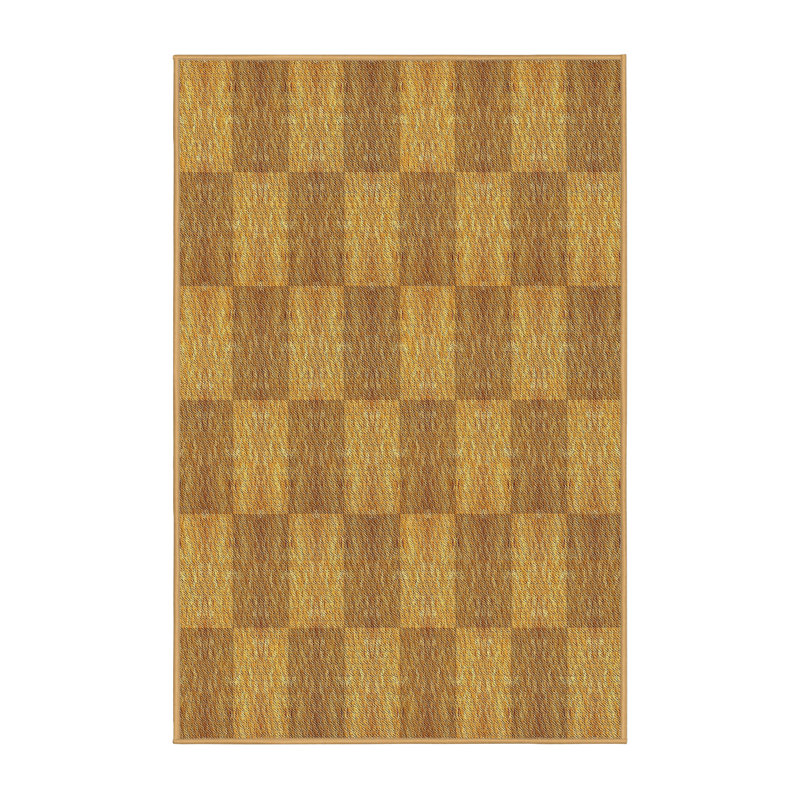 Tapis de zone brun à motif, Rectangle 6 pi x 9 pi