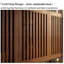 120cm Modern Walnut Buffet Cabinet with Slatted Doors & Storage Shelves