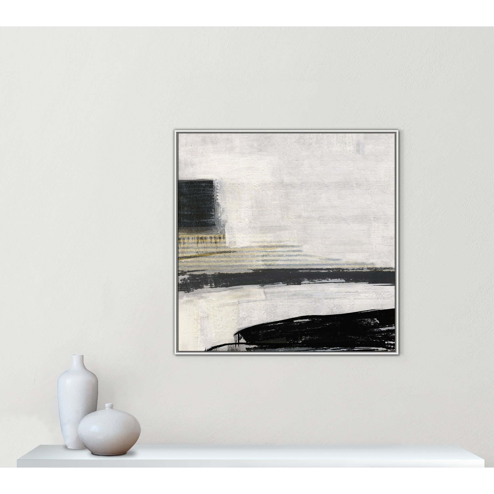 La Bande I Print by Sally Swatland, White, 41.5" H x 41.5" W