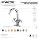 Kingston Brass Concord Two-Handle 1-Hole Deck Mount Bathroom Faucet with Push Pop-Up