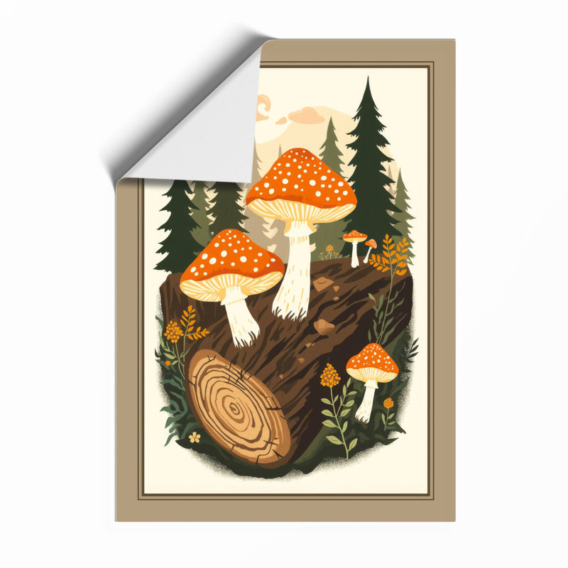 Woodland Mushrooms Botanical - Framed Print, A1 - 84.1 x 59.4 cm, Unframed