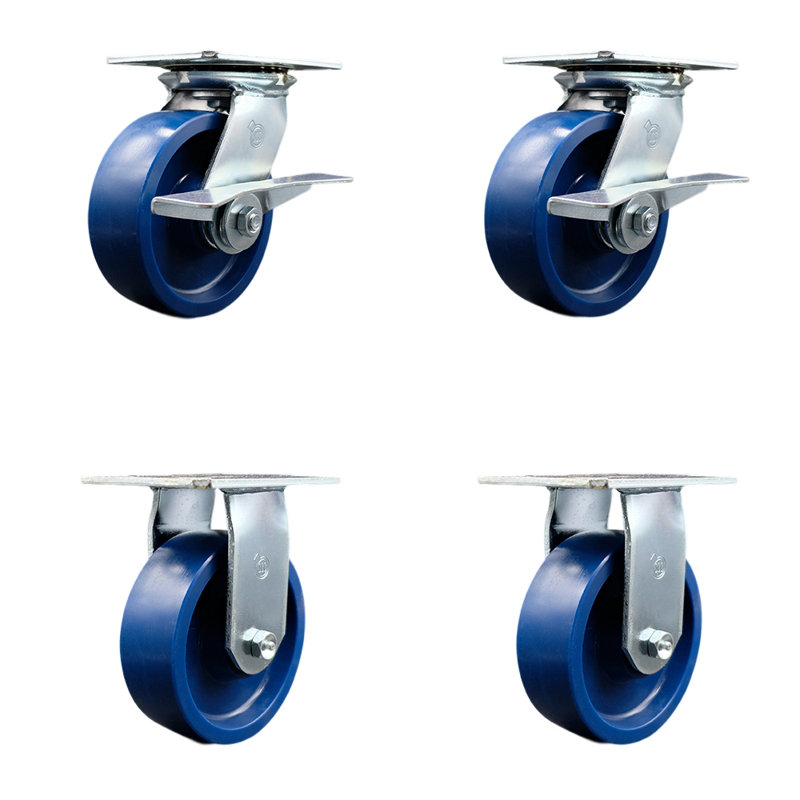 4 Piece Solid Poly Caster Set
